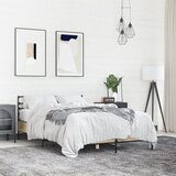  The Living Store Posteljni okvir sonoma hrast 135x190 cm inž. les in kovina - Posteljni Okvir, (21498244) | Shoptok.si