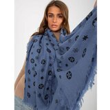 Fashion Hunters Women's dark blue patterned scarf Cene