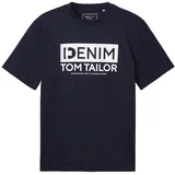 Tom Tailor Majica tamno plava / bijela