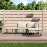 Maison Chic Seti vrtnega pohištva - Vrtna garnitura 4-delna z blazinami antracit poli ratan, (21796622) | Shoptok.si