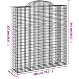  Lučne gabionske košare 6 kom 200x50x220/240cm pocinčano željezo | shoptok.hr