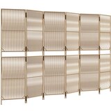 vidaXL Pregrada za sobo 6 plošč bež poli ratan | Shoptok.si