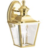 Elstead Lighting Elstead Bay Shore Zunanja stenska svetilka z 1 lučjo, polirana medenina, IP44, E27, (22100174) | Shoptok.si