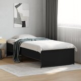 Maison Chic Posteljni okvir - Enojna postelja - Postelja za odrasle črn 75x190 cm inženirski les in kovina-J13907, (21775769) | Shoptok.si