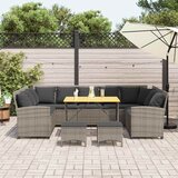  4-dijelni set vrtnih sofa od poliratana s jastucima sivi | shoptok.hr