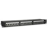 24-Port Cat.5e Shielded Patch Panel, Black