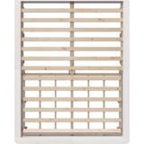 vidaXL Posteljni okvir s predalom za shranjevanje Bela 150x200 cm Trden les iz bora | Shoptok.si