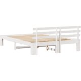 vidaXL Bela lesena postelja Bela Les 150 x 200 cm Vzdržljiva | Shoptok.si