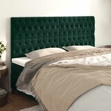  Uzglavlje tamnozeleno 200x7x118/128 cm baršunasto | shoptok.hr