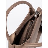 Shelvt Elegant dark beige handbag with a toiletry bag inside | shoptok.hr