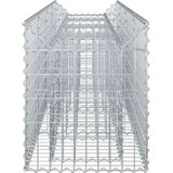  Gabionski uzdignuti krevet Srebrno 200 x 50 x 60 cm - 200 x 50 x 60 cm | shoptok.hr