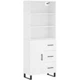  Visoka komoda bijela 69,5x34x180 cm konstruirano drvo Slike