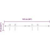 vidaXL Komplet za drsna vrata omare 122 cm ogljikovo jeklo | Shoptok.si
