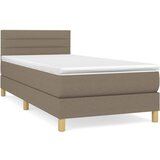 Maison Chic Box spring postelja - Vzmetna postelja z vzmetnico taupe 100x200 cm blago SL425, (21889922) | Shoptok.si