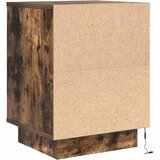  Noćni ormarić s LED svjetlima boja dimljenog hrasta 38x34x50 cm | Eponuda.ba