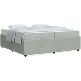 vidaXL Okvir kreveta s madracem Svjetlosiva 200 x 200 cm Baršun | shoptok.hr