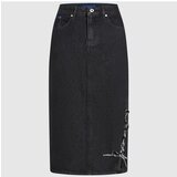 Karl Lagerfeld Krila KLJ TIED DENIM MIDI SKIRT Črna Cene