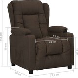  Stol s funkcijo vstajanja temno rjavo blago, (20934899) | Shoptok.si