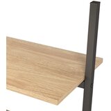  Naslanjajuće police s 5 razina svjetlosmeđe-crne 64x34x185,5 cm | shoptok.hr
