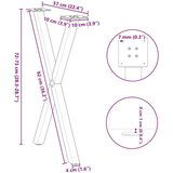 vidaXL noge za jedilno mizo x-oblika 2 kosa antracit 60x(72-73) cm | Shoptok.si
