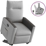Maison Chic Naslanjač - Relax naslanjač s funkcijo vstajanja sivo blago, (22061520) | Shoptok.si