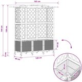  Povišeni krevet s mrežom i krovom Svjetlosiva 163 x 40 x 144 cm | shoptok.hr
