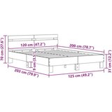  Konstrukcija postelje Umetni hrast 120 x 200 cm Konstruiran les, (5000102581) | Shoptok.si