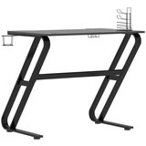 vidaXL Igraći stol s nogama u oblika slova ZZ crni 90 x 60 x 75 cm | shoptok.hr