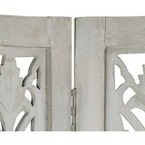 vidaXL Ročno izrezljan paravan 5-delni siv 200x165 cm trden mangov les | Shoptok.si
