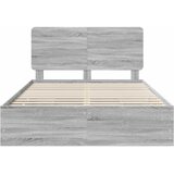  Krevetna konstrukcija Siva Sonoma 150 x 200 cm Inženjersko Drvo | shoptok.hr