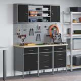 vidaXL Set od 5 Crna Čelik Velik Podesiva visina | shoptok.hr