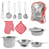  Set od 13 dječjih metalnih lonaca i posuđa Cijene