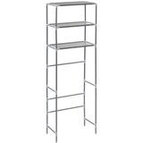 vidaXL Stojalo za nad stranišče 3-nadstropno srebrno 53x28x169 cm | Shoptok.si