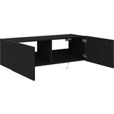 TV zidni ormar s LED svjetlima Crni hrast 100x35x31 cm | shoptok.hr