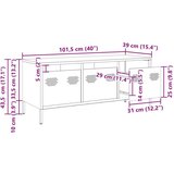 vidaXL TV ormarić bijeli 101,5x39x43,5 cm hladno valjani čelik | shoptok.hr