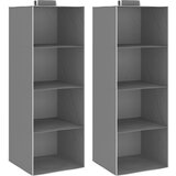 vidaXL Visec organizator za omaro 2 kosa s 4 policami blago Cene
