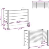  Ograda za kante za smeće Siva 161 x 85 x 115 cm Aluminij i WPC | shoptok.hr