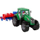 Traktor za igro s kmetijskim priključkom - zeleno/rdeče/modro | Shoptok.si