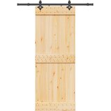  Klizna vrata NARVIK Prirodna i crna 80 x 210 cm (152,5 cm) | shoptok.hr