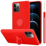 Cadorabo Ohišje združljiv z jabolkom v tekoči rdeči barvi - zaščitni pokrov iz fleksibilnega silikona TPU z obročem, (20593083) | Shoptok.si