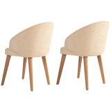 Hanah home stolica bentley - beige, light oak beigelight oak chair set (2 pieces) | ePonuda.com