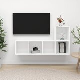 vidaXL Komplet TV omaric 2-delni bela iverna plošča Cene
