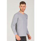 Dewberry V4002 V COLLAR MEN'S SWEATSHIRT-GRAY | shoptok.hr