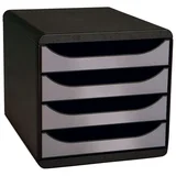 Predalnik T-Office Set, 4 predali, črn