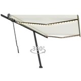  Tenda na ručno uvlačenje s LED svjetlima 500x300 cm krem Cijene