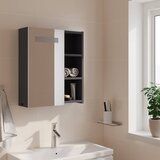  Kupaonski ormarić s ogledalom i LED svjetlom sivi 45x13x52 cm | shoptok.hr