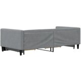  Dnevni krevet na razvlačenje svjetlosivi 90 x 190 cm od tkanine | shoptok.hr