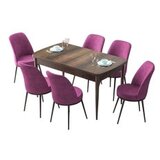 Hanah home set trpezarijski sto i 6 stolica zen baroque purple | ePonuda.com