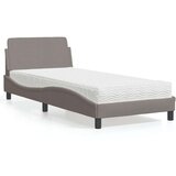  Krevet s madracem smeđesivi 80x200 cm od tkanine | shoptok.hr