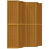 Furnova Paravan 4-delni rjav trden les pavlovnije, (21929755) | Shoptok.si
